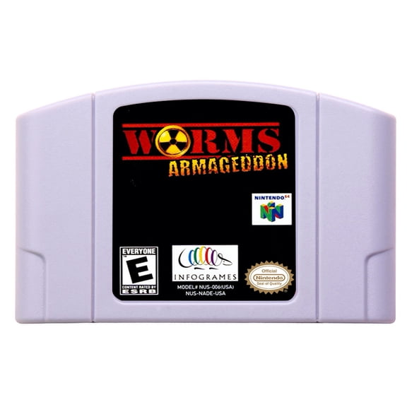 Video Games Compatible for the n64 console, replacement cartridge for Worms Armageddon NTSC