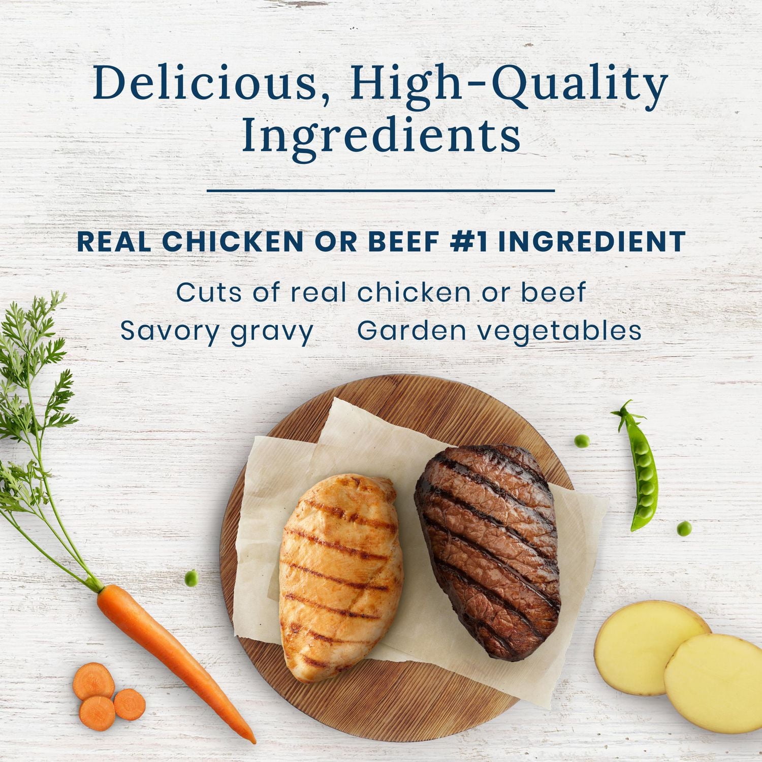 Blue Buffalo Tempting Toppers Natural Wet Dog Food Variety Pack, Chicken & Beef, BLUE Tempting Toppers Bf/Chkn 12ct Variety Pack