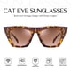 thumbnail image 2 of Lentes de sol mosanana estilo retro de ojo de gato para mujer color carey, 2 of 6