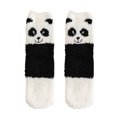 thumbnail image 1 of Linyer Winter Fleece Socks Animal Print Non  for Slip Long Warm Lounge Slipper Middle Tube Sock Christmas Gift for Women Panda, 1 of 5