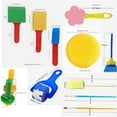 thumbnail image 3 of 30-Piece Kids Painting Sponge Brush Set, Early Education Diy Art Supplies For Toddlers 3+, Creative Doodle & Stamp Tools, 3 of 3