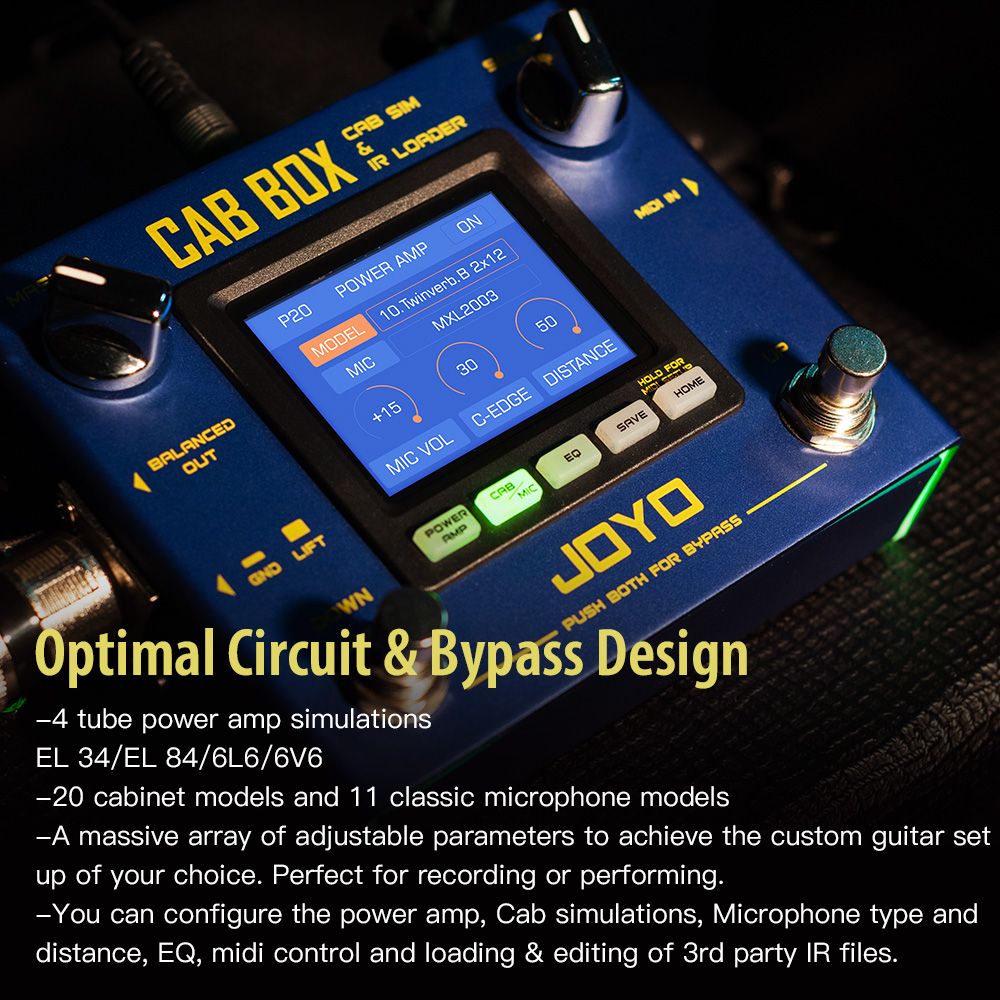 JOYO R-08 IR Loading & Cabinet Modeling Guitar Pedal Amp Simulator Multi Modes Pedal