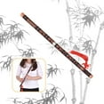 thumbnail image 1 of POINTERTECK F Key Chinese Traditional Instrument Dizi Bitter Bamboo Flute with Chinese Knot for Beginners, 1 of 3