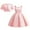 Pink, variant on Odeerbi Kids Girls Princess Dresses Two-piece Set Party Gowns with Shrugs Cover Ups Sleeveless Evening Dress with Short Cardigan Pleated Dress Set Formal Dress Green