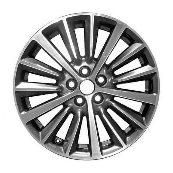KAI 18 X 8 Reconditioned OEM Aluminum Alloy Wheel, Machined and Dark Smoked Hypersilver, Fits 2017-2020 Lincoln MKZ