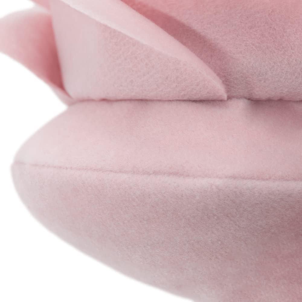 JWH 3D Round Decorative Handmade Valentine Day Flower Throw Pillows for Couch Bed Living Room Chair Bedroom 14 Inch Pink