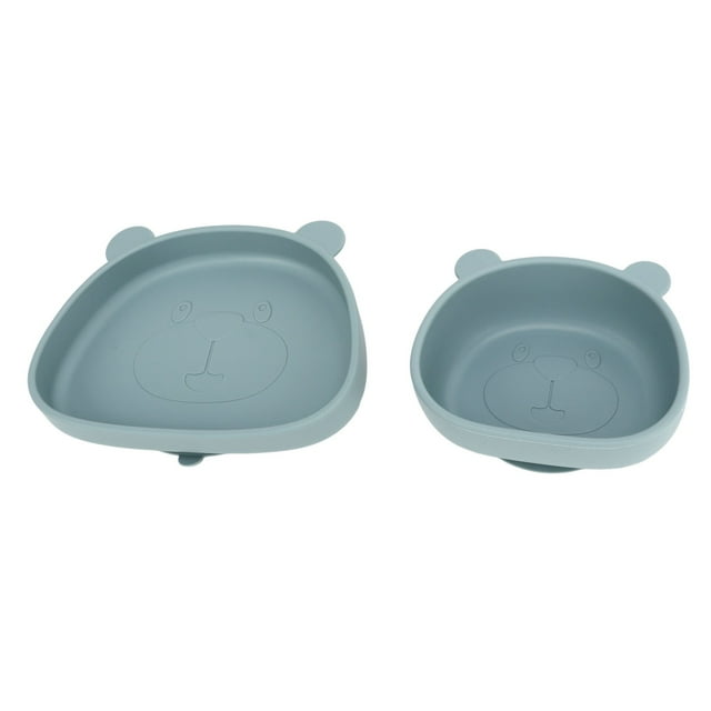 Kid Suction Bowl, Toddler Suction Plates Soft For Kitchen For Dishwasher Beige,Ginger,Olive Green,Orange,Grey Blue