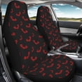 thumbnail image 4 of FOR U DESIGNS Bat Red Pattern Car Seat Covers Breathable Car Seat Cover Protector Set for Front Seat, 2 PCS Stretchy Auto Interior Covers Fit for SUV, Truck, Van, 4 of 7