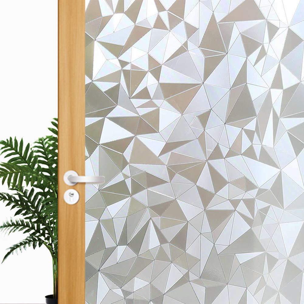 Decorative Privacy Window Film, 3D Reflective Window Decor/Privacy