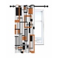 thumbnail image 7 of Retro Middle Thermal Insulated Blackout Curtains for Bedroom 72 Length Ages Abstract Geometric Orange Black Square Room Darkening Curtain 1 Panel Grommet Window Curtain Drape for Living Room, 7 of 7