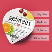 Gelatein Fruit Punch: 20 grams of protein. Sugar free. Ideal for clear liquid diets, swallowing difficulties, bariatric, dialysis and oncology. Great pre or post-workout snack. (12 pack)