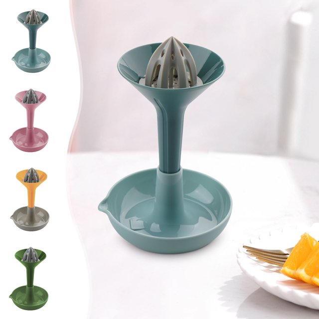 Fiudx Exprimidor Manual, Diseño Desmontable Multifuncional, Fácil de Limpiar, Exprimidor Versátil de Frutas y Verduras, Compacto y Duradero, Esencial para La Cocina, Juego de Una Pieza.