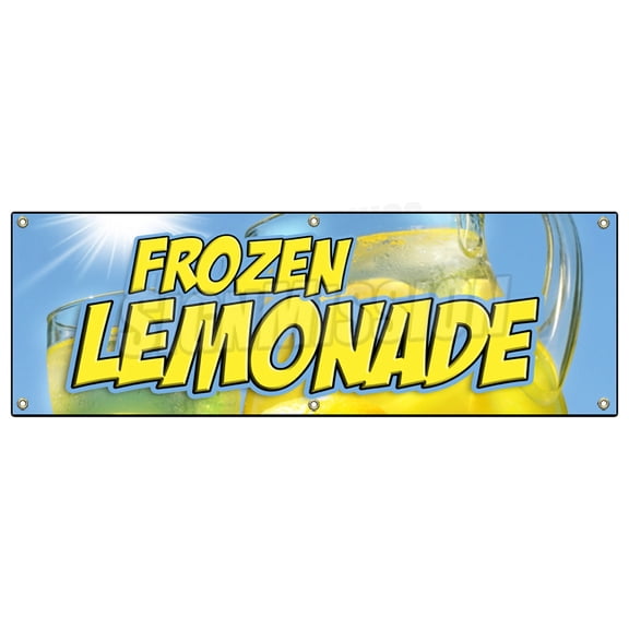 72" FROZEN LEMONADE BANNER SIGN slushie smoothie sugar sweet carnival