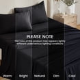 thumbnail image 5 of Sasttie Queen Size Sheets Set Brushed Microfiber, 4 Piece Sheet Set Upto 16 Inches Deep Pocket Bedding Sheets & Pillowcases - Black, 5 of 9
