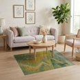 thumbnail image 3 of ODIKA 4'x6' Yellow Green Vibrant Meadow Pathway Washable Area Rug Impressionist Landscape with Wildflowers for Dorm Room, Small Living Stain Resistant Low Profile, Easy Care, 3 of 7