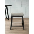 thumbnail image 6 of Home Design Pecos Counter Height Dining Set, Black/Warm Gray, Counter-height table, Two cushioned stools, Comfortable seating, Sturdy legs, Space-saving, Easy assembly, 6 of 9
