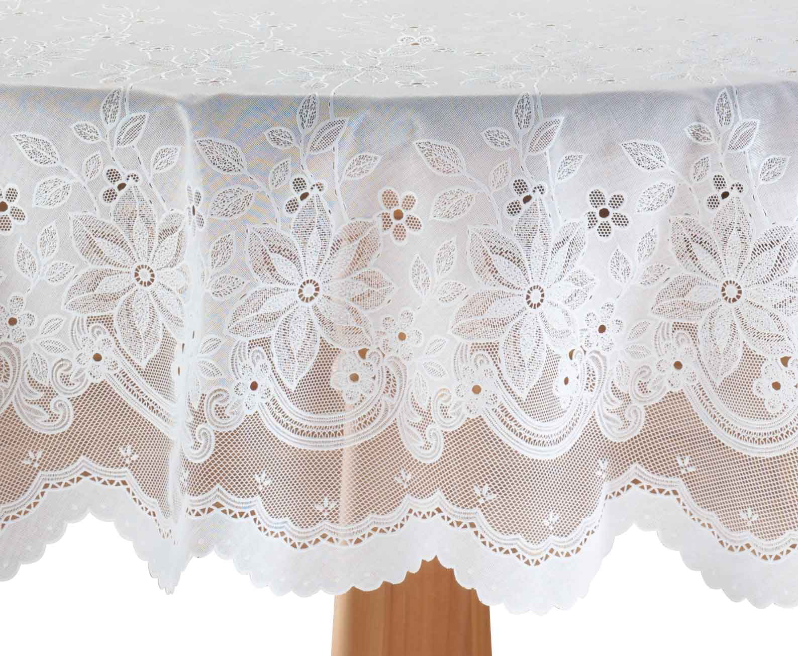 Embossed KNIGHT Vinyl Lace Table Cloth Wipe Clean Rectangle Square Round Oval 