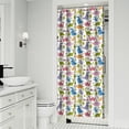 thumbnail image 2 of Modern Dinosaur Print Shower Curtain - Abstract Watercolor Dino Artwork for Bathroom Decoration, 2 of 5