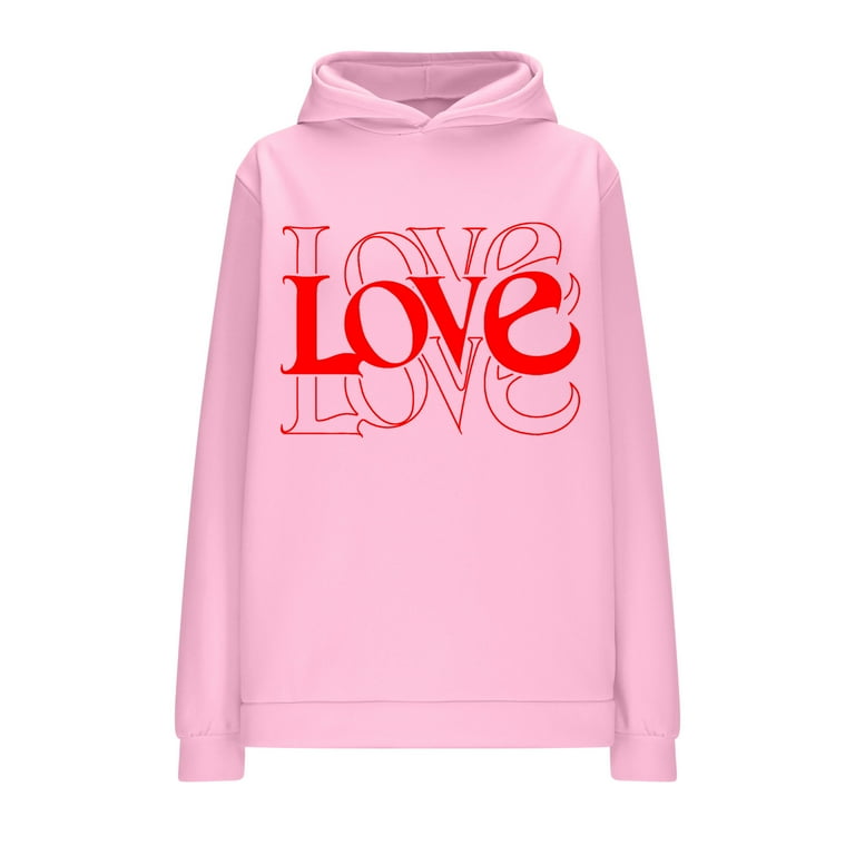 Women's Love Letter Graphic Sweatshirts Long Sleeve Casual