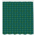 thumbnail image 3 of Ambesonne Christmas Tree Shower Curtain, Stars and Trees Art, 69"Wx70"L, Teal and Multicolor, 3 of 3