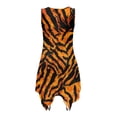 thumbnail image 5 of FUIALDOLG Sundress for Women Tiger Stripes Dress Summer Sleeveless Dresses Round Neck Tshirt Dresses Vacation Beach Sundress Lady Casual Midi Dress,5XL, 5 of 7