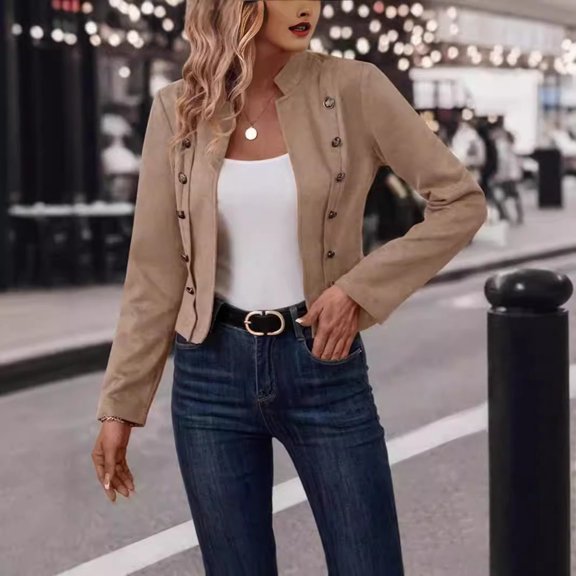 Vintage Style Double Solid Color Suede Jacket For Men Long Sleeve Outerwear Women plus Size Coats Winter plus Size Coats for Women 4x-5x plus Size Coat for Women with Hood Anorak Ice Suit Rain Coats