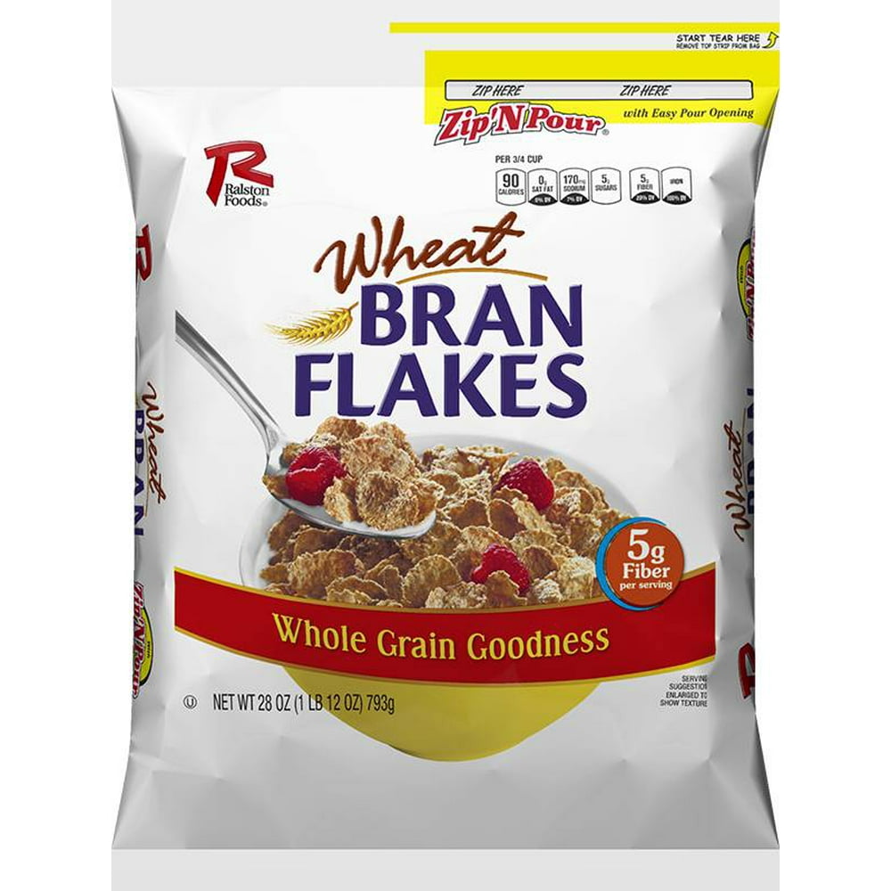 Ralston Foods Enriched Bran Flakes Cereal, 28 Ounce 4 per case