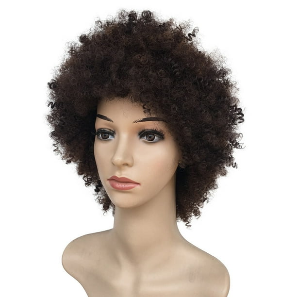 Perruque afro noire courte pour homme