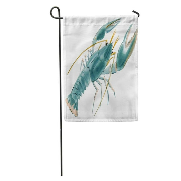 POGLIP Crab Handwork Watercolor of Lobster in Arthropod Artist Garden Flag Decorative Flag House Banner 12x18 inch