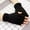 Black, variant on Winter White Unisex Gloves Mitten Fingerless Knitted Crochet Half-Fingers Adult Warm