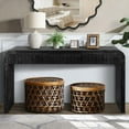 thumbnail image 4 of American Farm Retro Entryway Table with Hidden Drawers,Easy Assembly (Antique Black), 4 of 10