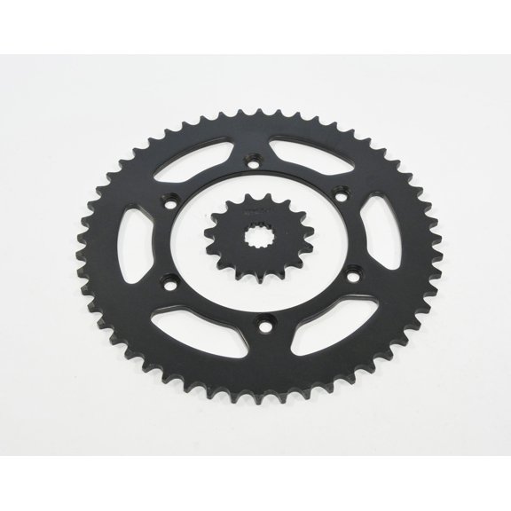 99-09 Yamaha YZ250 15 Tooth Front & 52 Tooth Rear Black Sprocket Hardened Steel