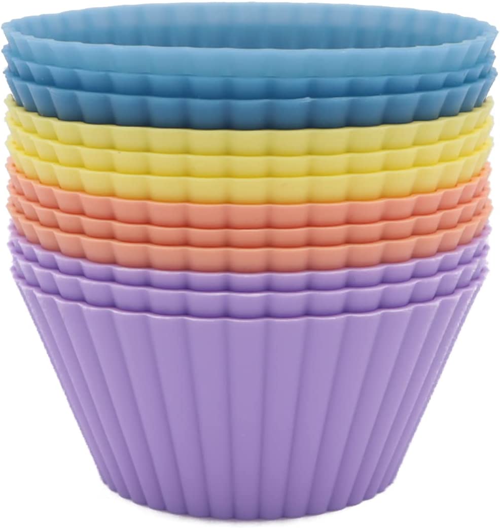 Myclong Reusable Silicone Baking Cups, Large Size Cupcake Liners 2.76