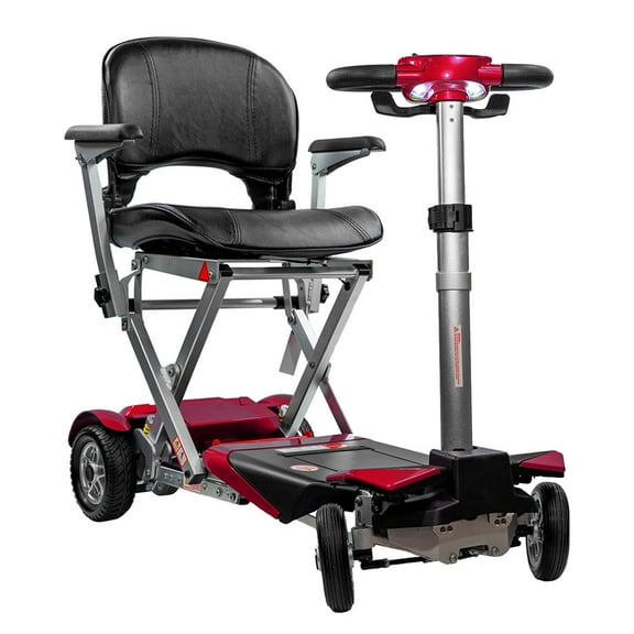 Enhance Mobility - The Transformer 2 Electric Auto Folding Mobility Scooter 4-Wheel - Red