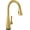 Brushed Gold, variant on Delta 19802Tz-Dst Lenta Pull-Down Kitchen Faucet - Chrome
