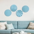 thumbnail image 2 of Ocean Blue Metal Wall Sculptures, 12 Inch Sunburst Hanging Art for Home Living Room Office, 2 of 7