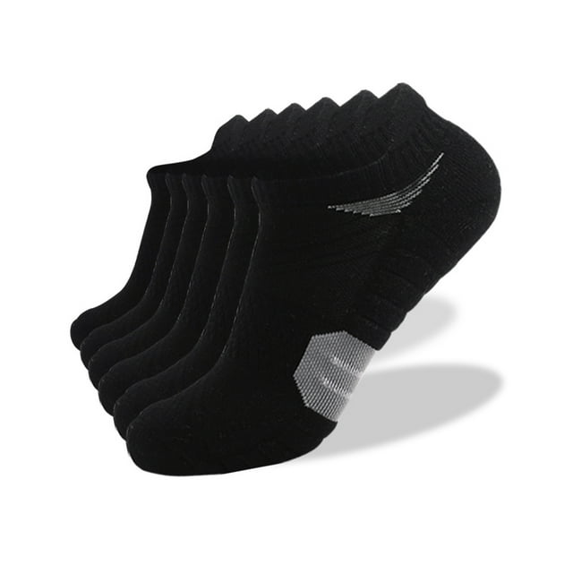 Jumpingount 6 pares de calcetines deportivos para hombres y mujeres, calcetines protectores suaves transpirables para pies, zapatillas para caminar, correr, Accesorios de calzado Negro SG Jumpingount AP013051-12