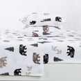 thumbnail image 3 of Great Bay Home Turkish Cotton Printed Flannel Sheet Set  (California King, Rustic Bear), 3 of 6