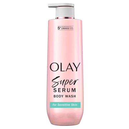 Olay Super Serum Body Wash for Sensitive Skin, 20 fl oz, Serum Complex for Luminous Skin
