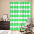 thumbnail image 3 of Kitchen Curtains 84 Inch Length 2 Panels, Green Striped Grommets Window Treatment Curtain, Modern Simple Monochrome Geometric White Thermal Curtains Drapes for Living Room/Bathroom, 3 of 9