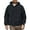 Black, variant on LWavelet Men's Casual Ribbed Knit Pullover Hoodie Long Sleeve Drawstring Hooded Sweatshirt with Kangaroo Pocket for Daily Wear
