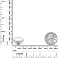 thumbnail image 4 of Gem Stone King 925 Sterling Silver Pink Created Sapphire Engagement Ring for Women (1.49 Cttw, Round 5MM, Gemstone September Birthstone, Size 8), 4 of 4