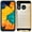 Gold, variant on For Samsung Galaxy A20 / SM-A205 Dual layer Metal Brushed Shockproof Armor Hybrid Case Cover