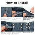 thumbnail image 5 of Pant Waist Tightener 4pack Jeans Button Tightener Waistband Adjuster Clips, 5 of 7
