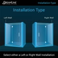 thumbnail image 4 of DreamLine Unidoor-X 55 1/2-56 in. W x 72 in. H Frameless Hinged Shower Door in Satin Black, 4 of 13