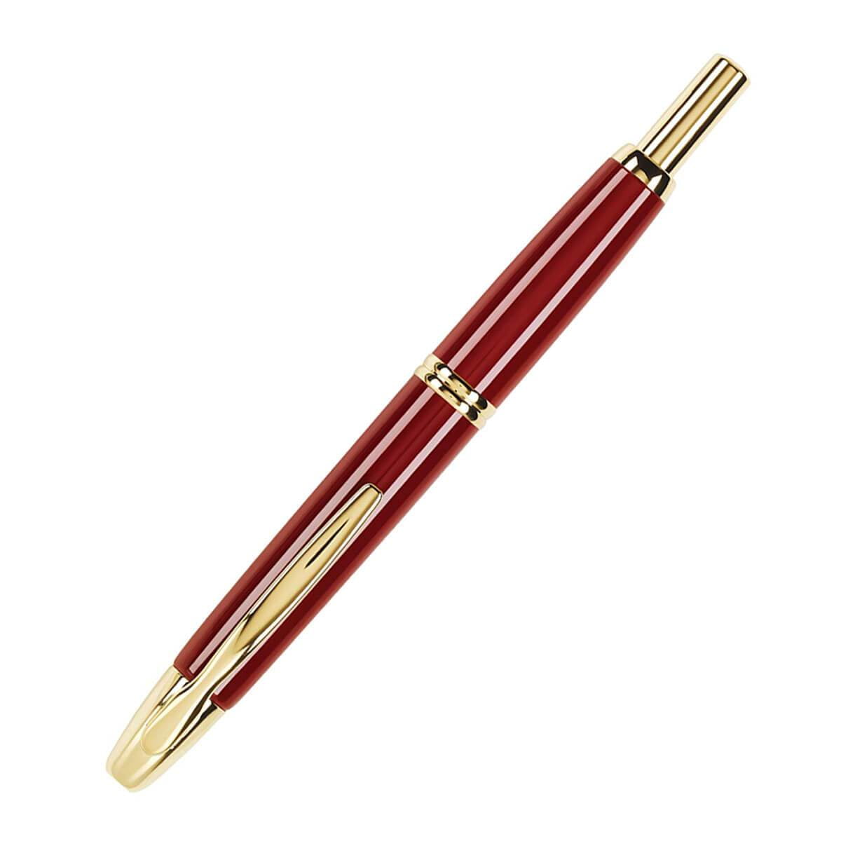Pilot Vanishing Point Collection Fountain Pen - Red & Gold - Fine Point