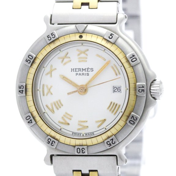Pre-Owned HERMES Captain Nimo Gold Plated Steel Quartz Ladies Watch