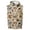 Khaki, variant on Delconic Mens Halloween Print Sleeveless Zip Up Hoodie Vest Casual Vintage American Style Lightweight Fleece Hooded Outerwear Black L