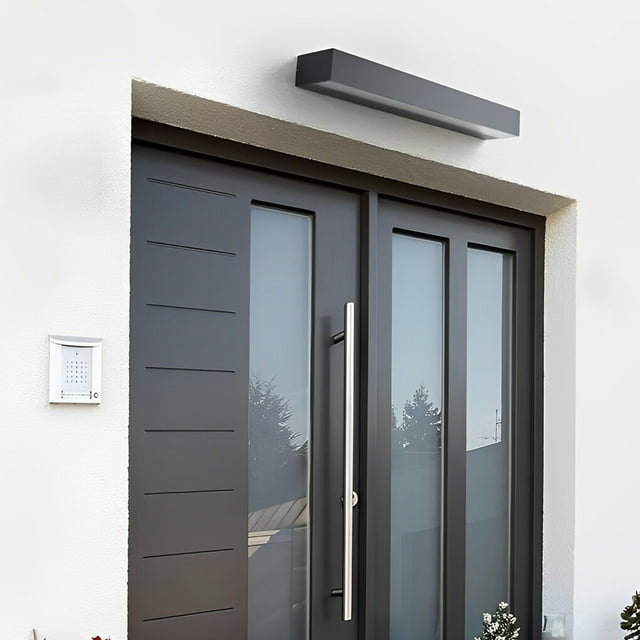 Ruiboury Minimalist Strip Black Waterproof Modern LED Outdoor Wall Washer Light