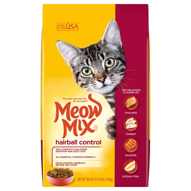 Meow Mix Hairball Control Dry Cat Food,  Bag 